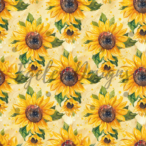Sunflower Floral - LIMITED 25 - Seamless Pattern Digital Download