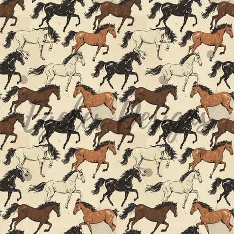 Western Horses Seamless Pattern Digital Download - LIMITED 30