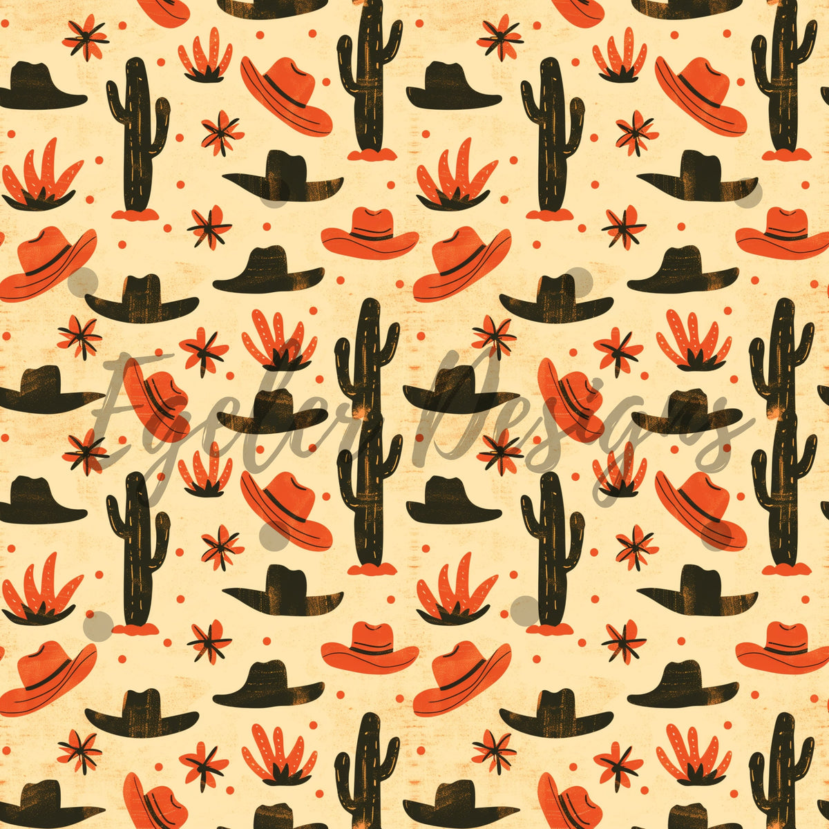 Modern Western Pattern Western Mix Seamless Pattern Digital Download - LIMITED 30 – Egeler Designs