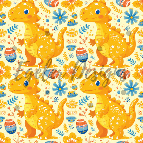 Easter Dino Seamless Pattern Digital Download - LIMITED 25 DOWNLOADS