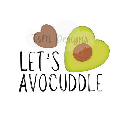 Hand-Drawn Avocuddle PNG