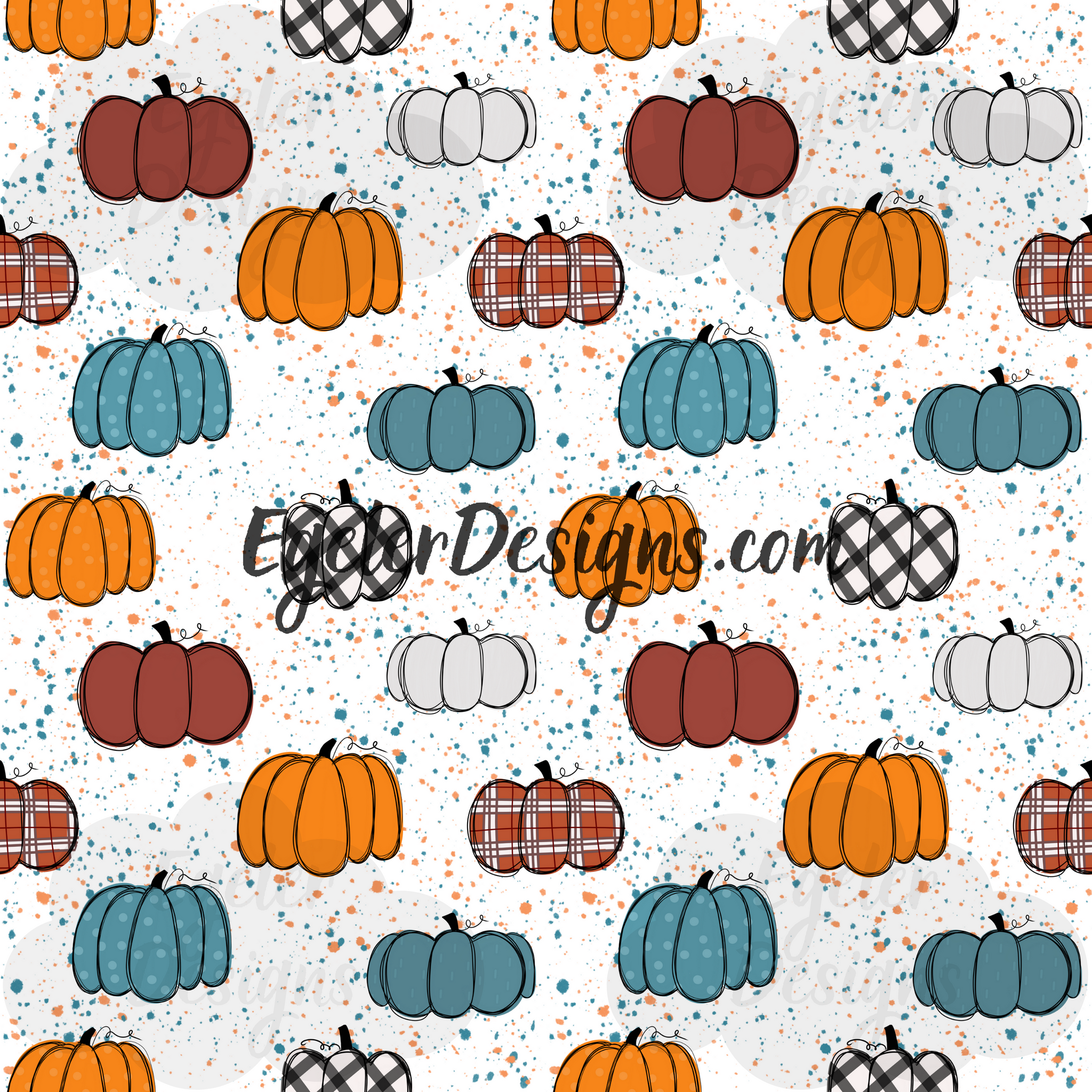 Fall Pumpkins (Splatter)