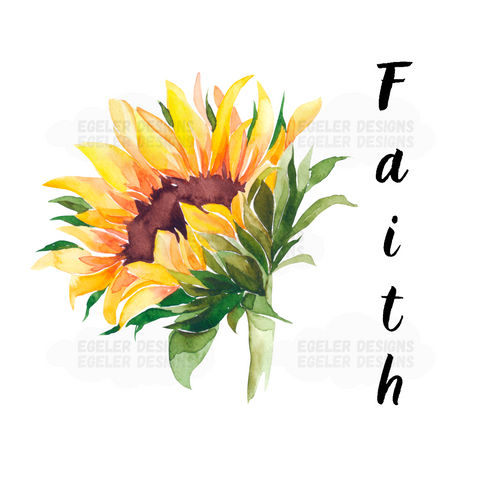 Faith Sunflower PNG