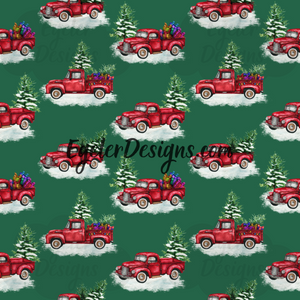 Christmas Trucks (Green)