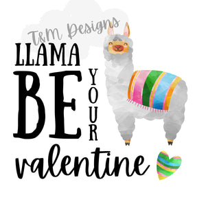 Valentines Llama PNG