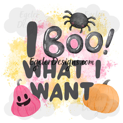 Boo What I Want PNG