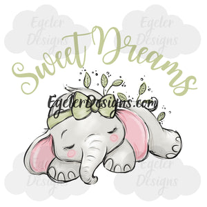 Sweet Dreams Elephant PNG