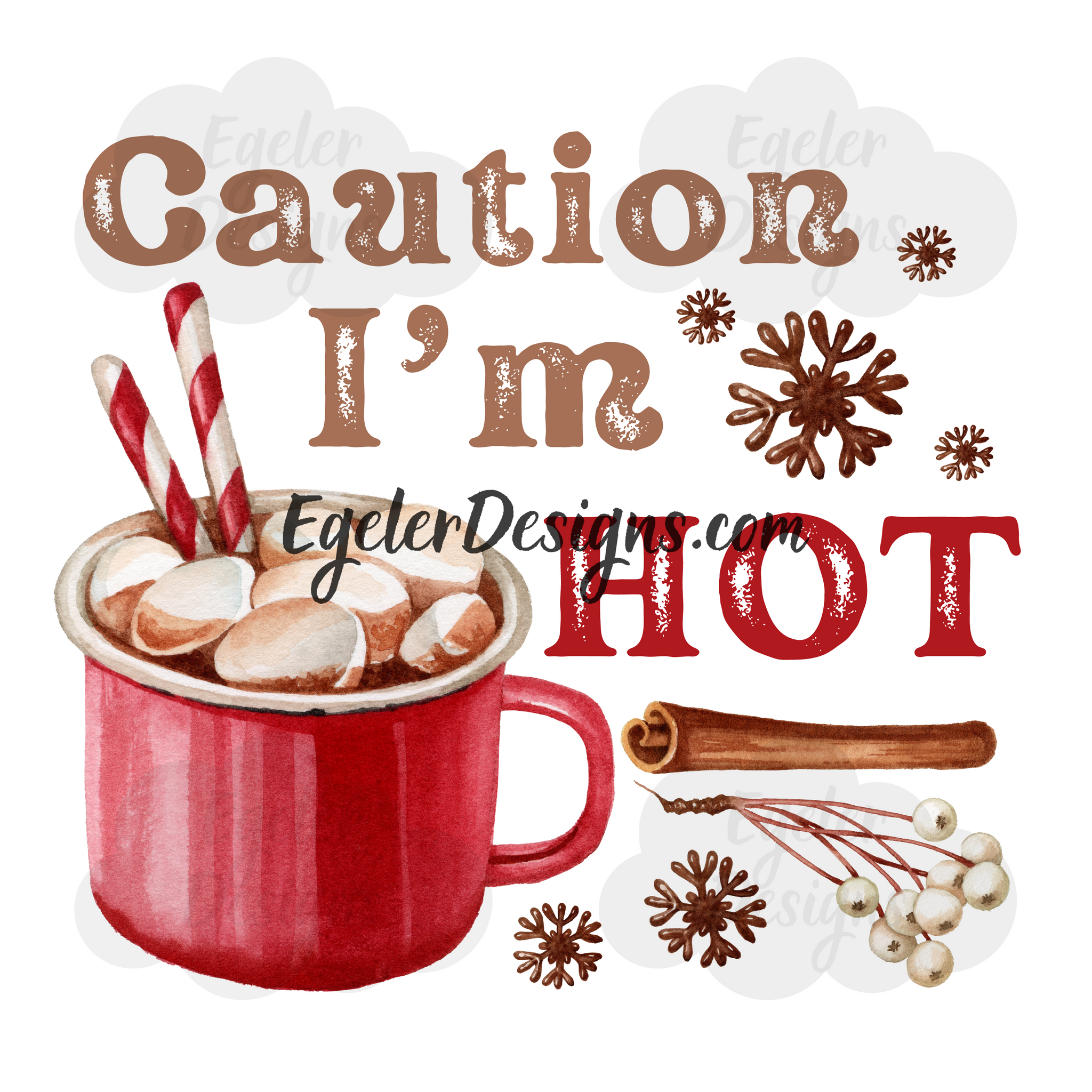 Caution I’m Hot PNG