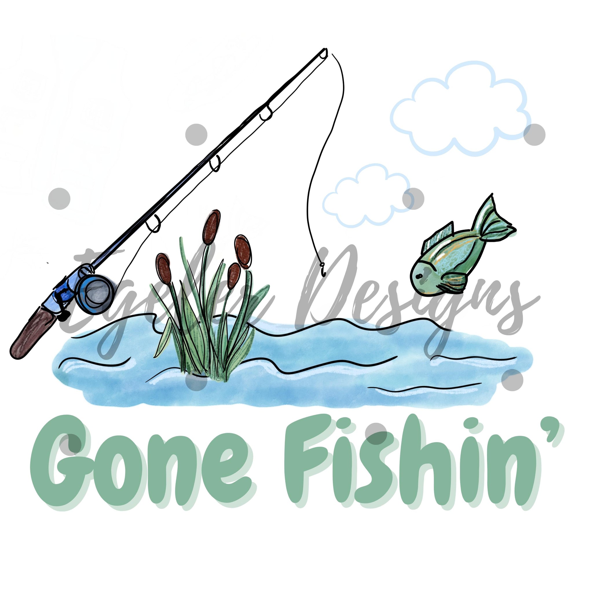 Gone Fishing PNG