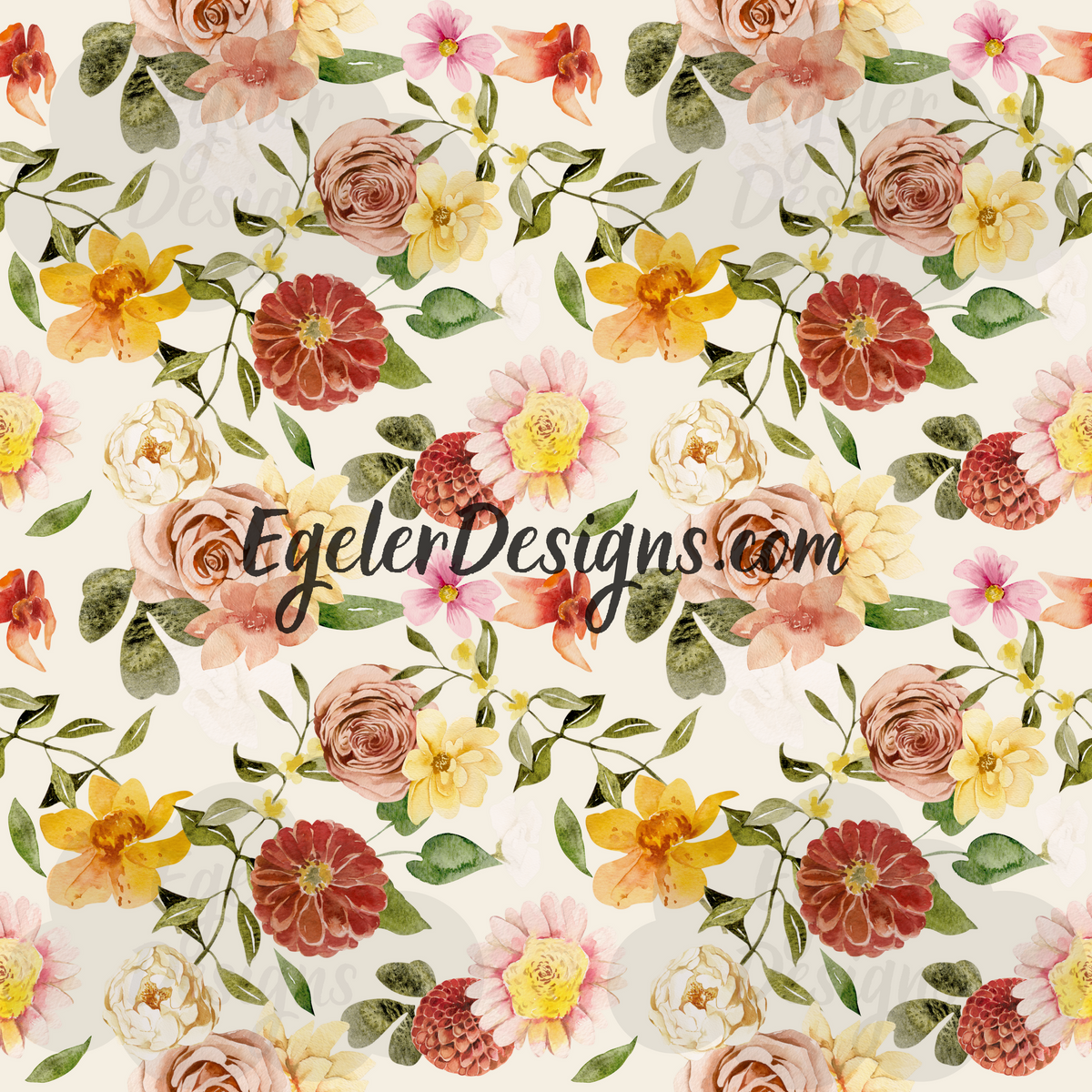 Boho Floral (Cream) – Egeler Designs