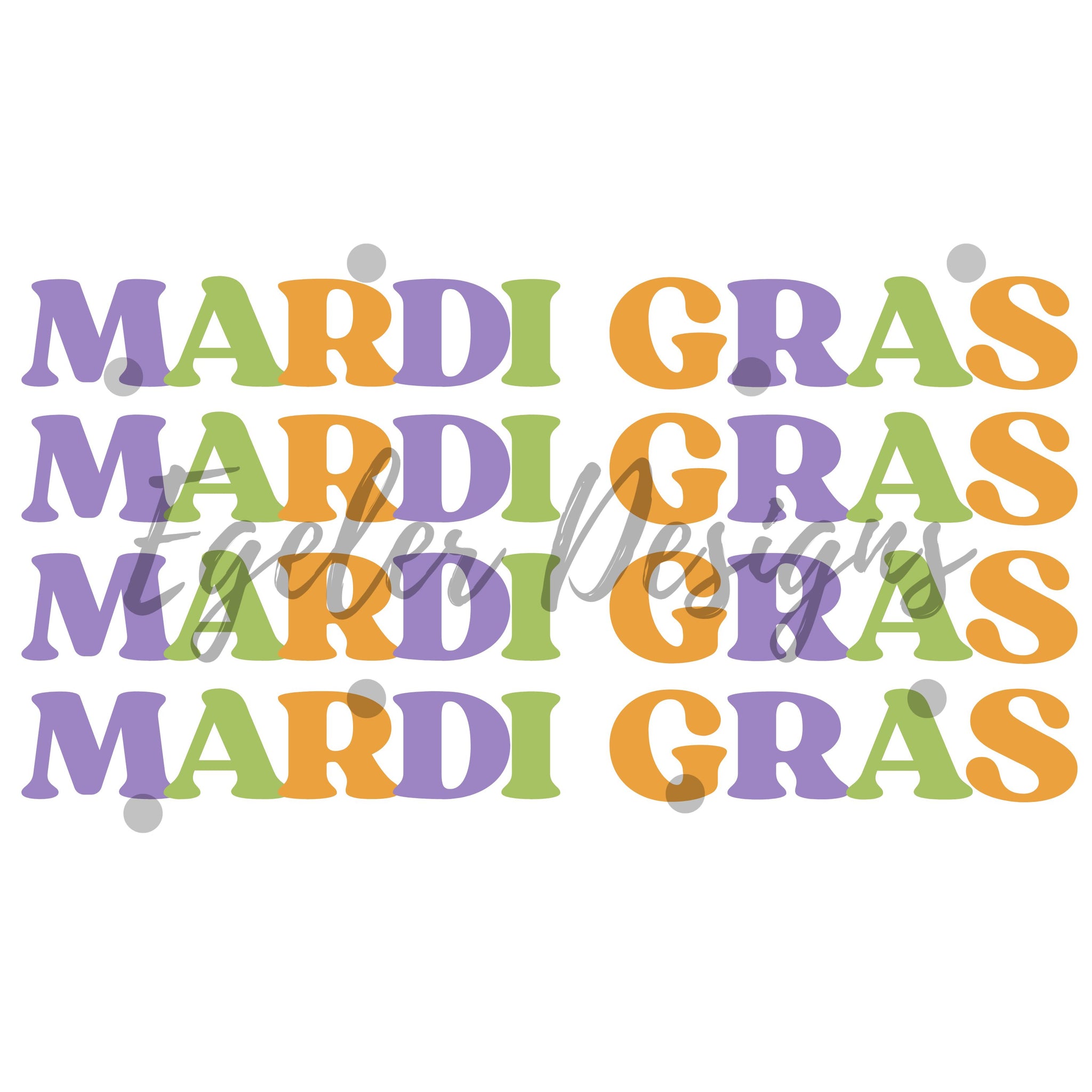 Mardi Gras Repeat PNG