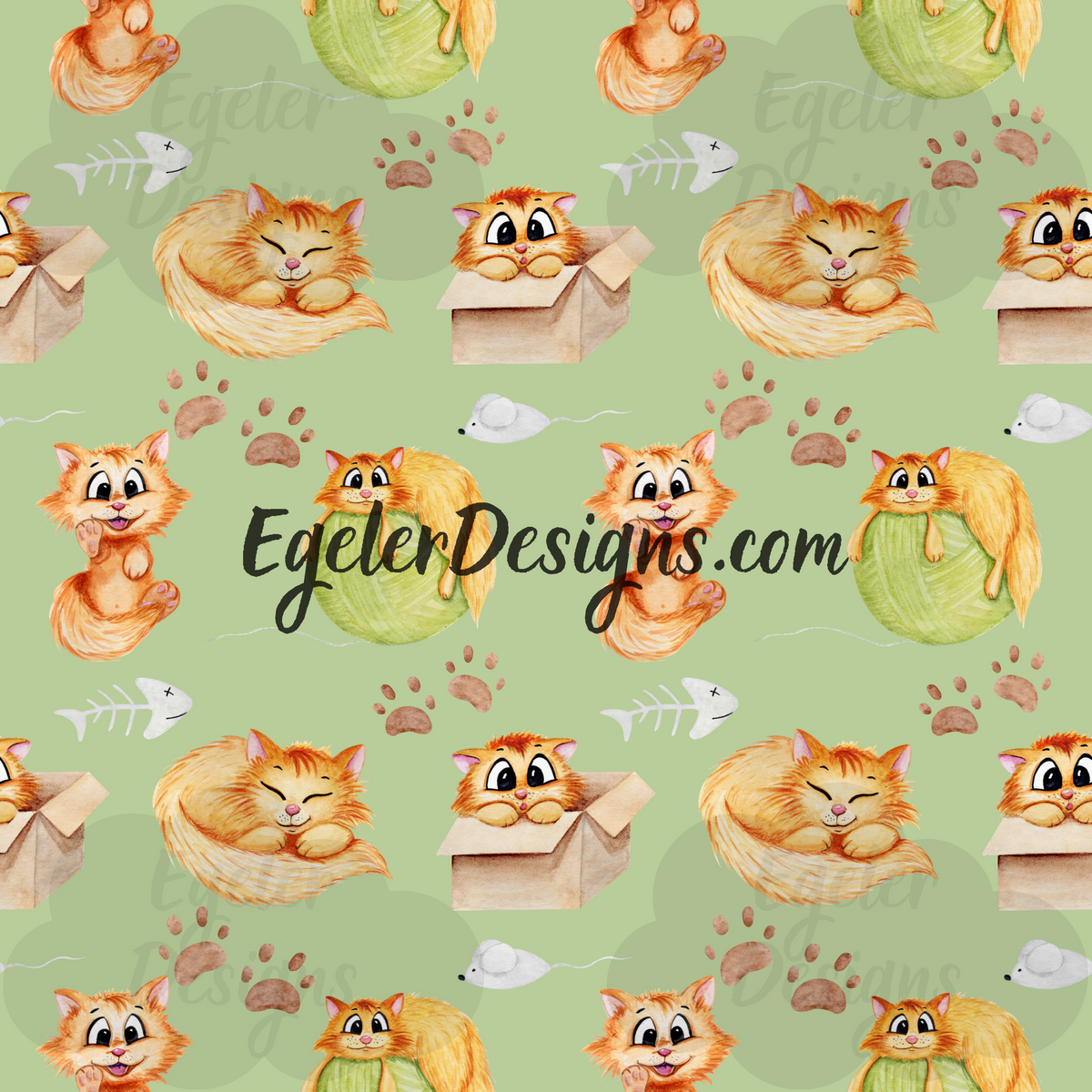 Cute Red Cat – Egeler Designs