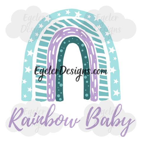 Purple Rainbow Baby PNG