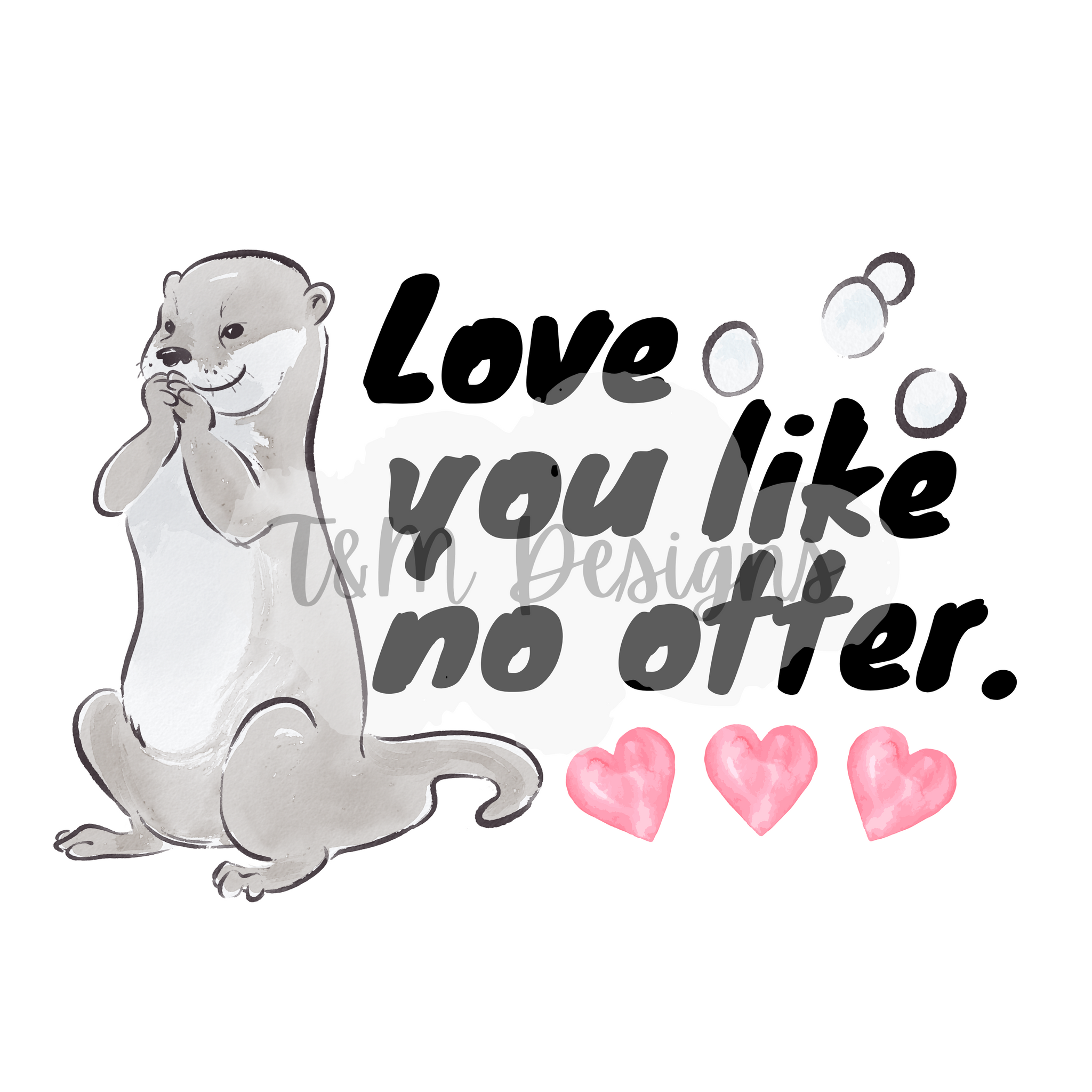 Otter Love PNG