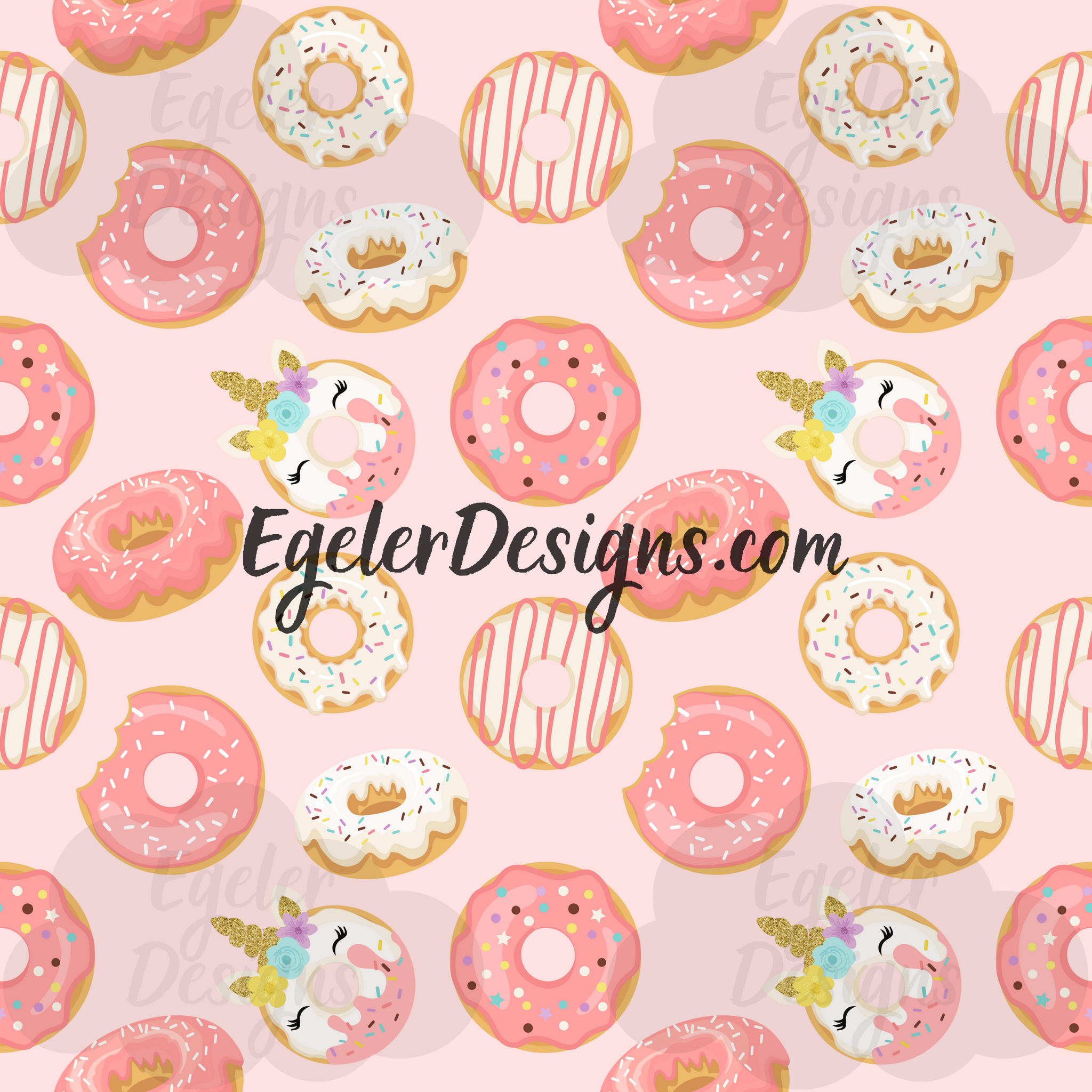 Pastel Donuts On Pink