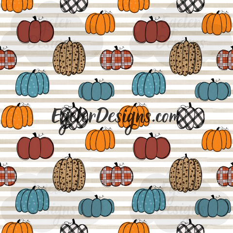 Fall Pumpkins (Stripes)