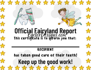 Tooth Fairy Certificate PNG