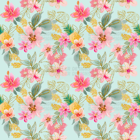 Summer Flamingo Floral