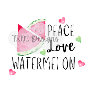 Peace Love Watermelon PNG